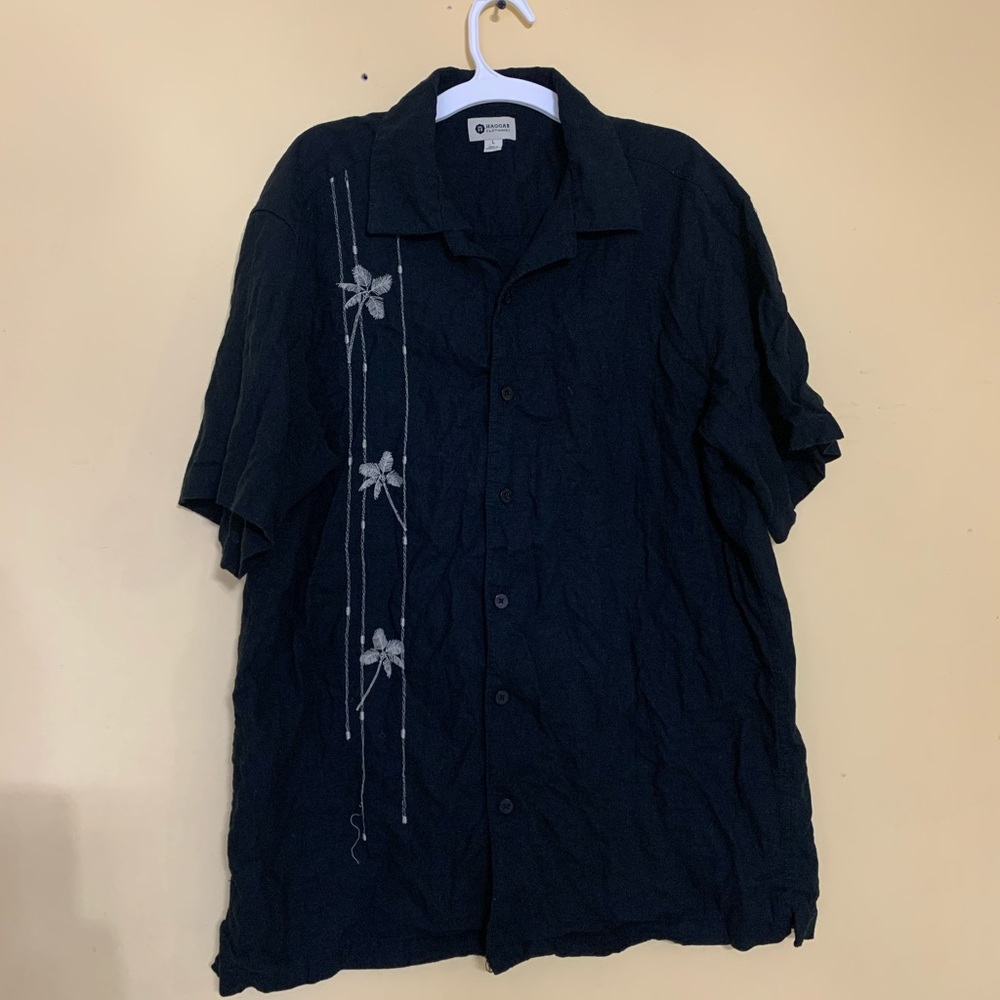 haggar men’s silk shirt size large